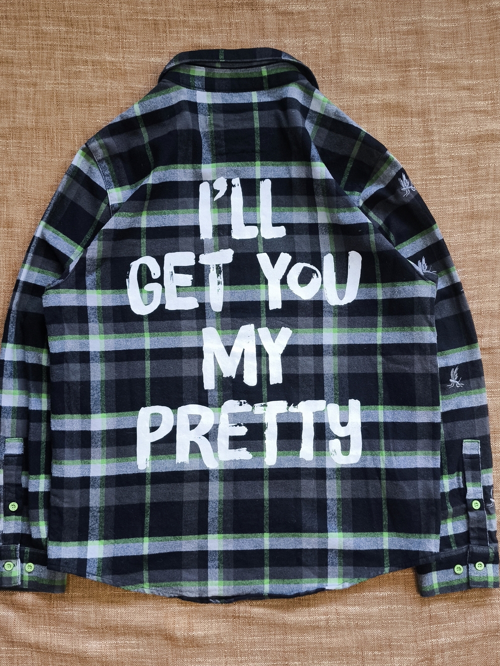 Cakeworthy x Wizard Of Oz Plaid Flannel Shirt Blackwatch Size Small Rare Fall